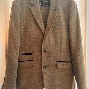 Men's Three Piece Wool Tweed Suit